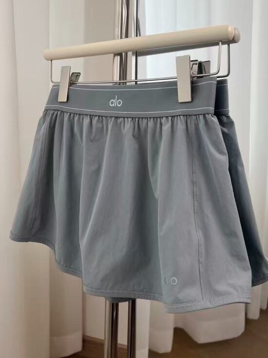 ALO Yoga Dresses & Skirts - NWT😘🤩Alo Yoga Grey Match Point Tennis Skirt,High-Waisted Slimming Athletic